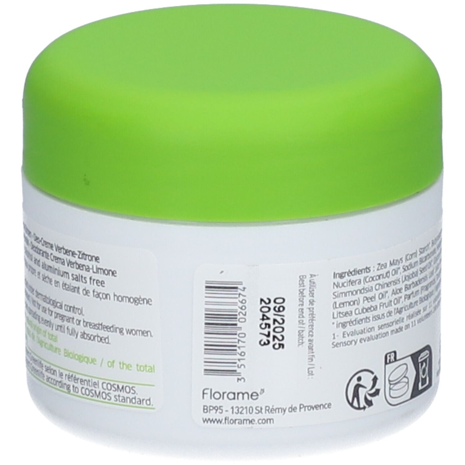 Florame Deodorant Creme Zitronenverbene Bio