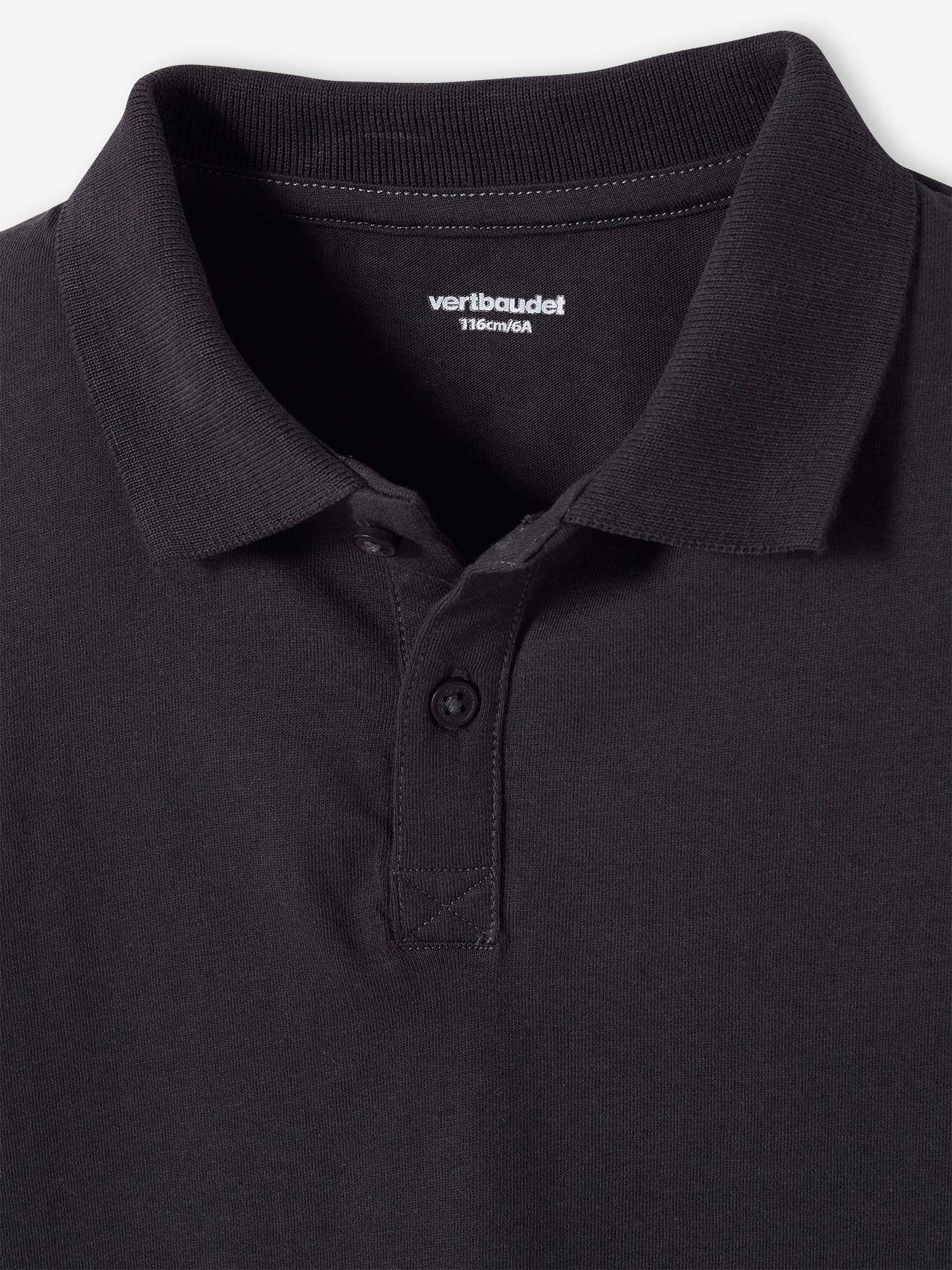 Conjunto de 2 camisas polo de manga comprida para meninos, azul escuro, bicolor/multicoloridas