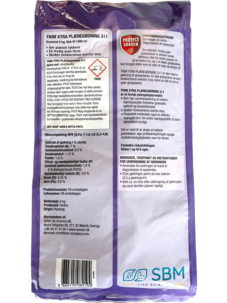 Trim® Xtra Plænegødning 3 i 1 - 8kg