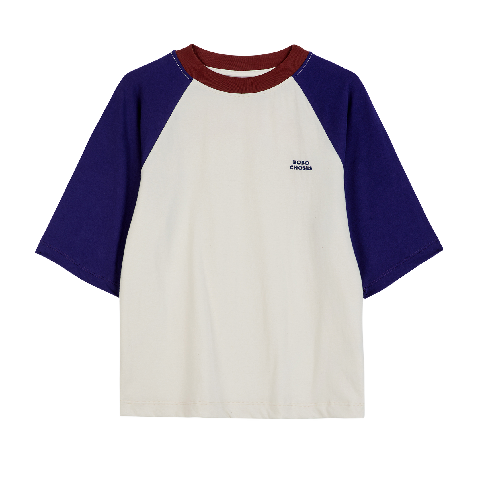 Tee-shirt col rond droit en coton bio | Multicolore
