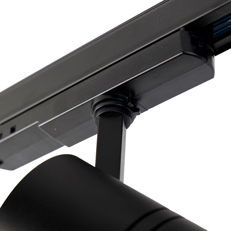 Moderne railspot zwart voor 3-fase rail incl. LED - 3-Phase Ruler