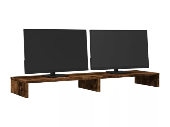 Support de moniteur chêne fumé 100x27x10 cm bois d'ingénierie