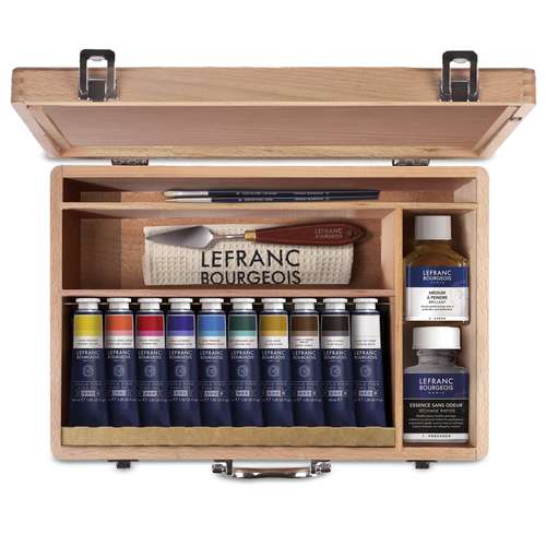 LEFRANC & BOURGEOIS feine Ölfarbe Deluxe Holzkasten