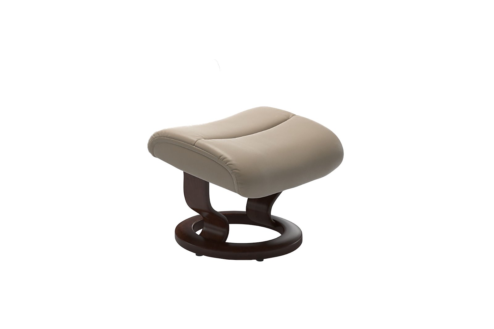View krakk Hud Batick Creme med Classic understell i brunbeiset. Medium
