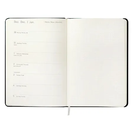 Idena Agenda 2025 Big – 13 x 21 cm, FSC® Mix, schwarz