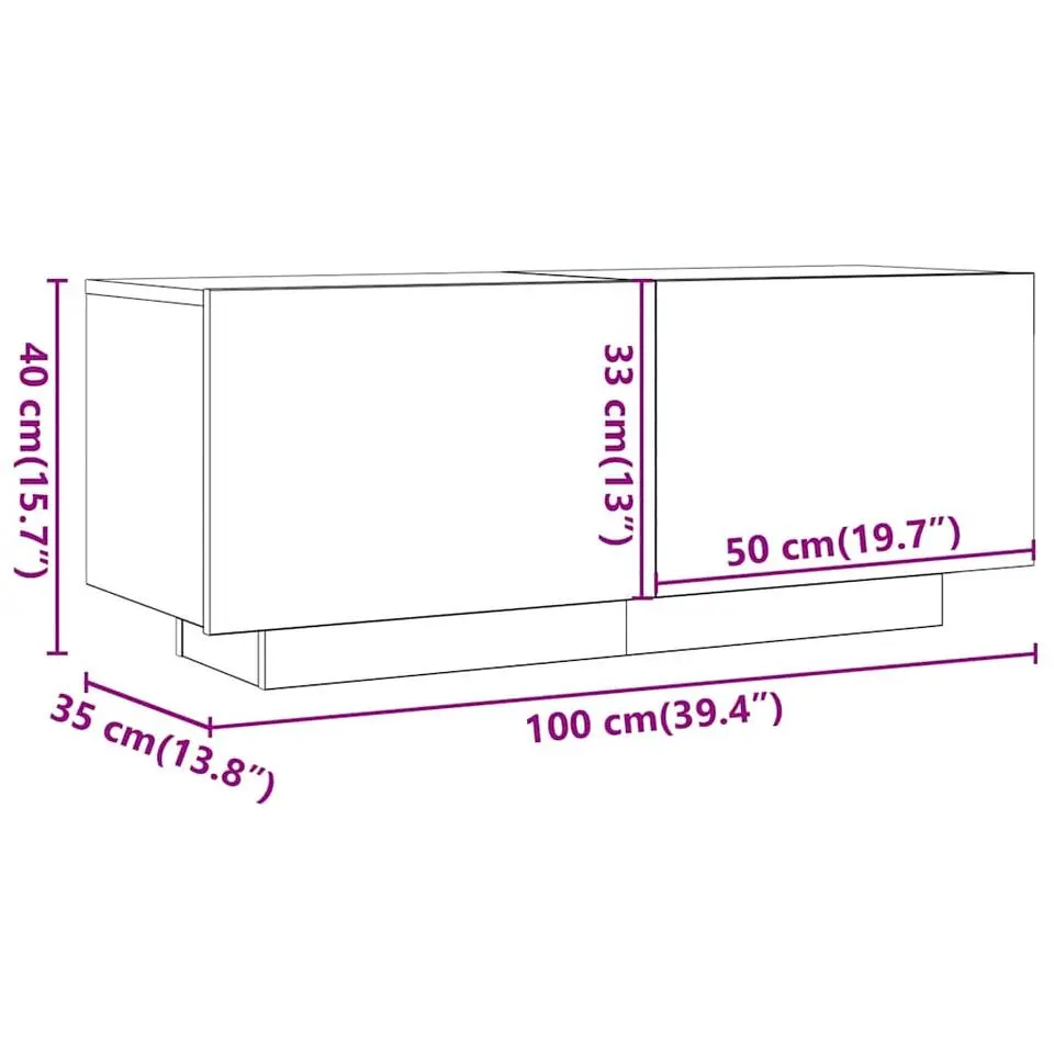 vidaXL - Tv-kast - Zwart - Bewerkt hout