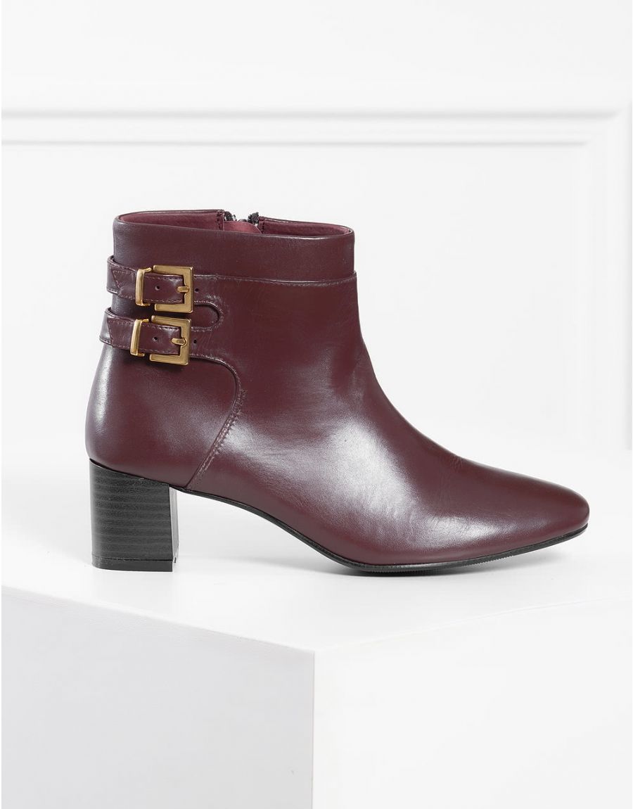 Bottines bordeaux talons