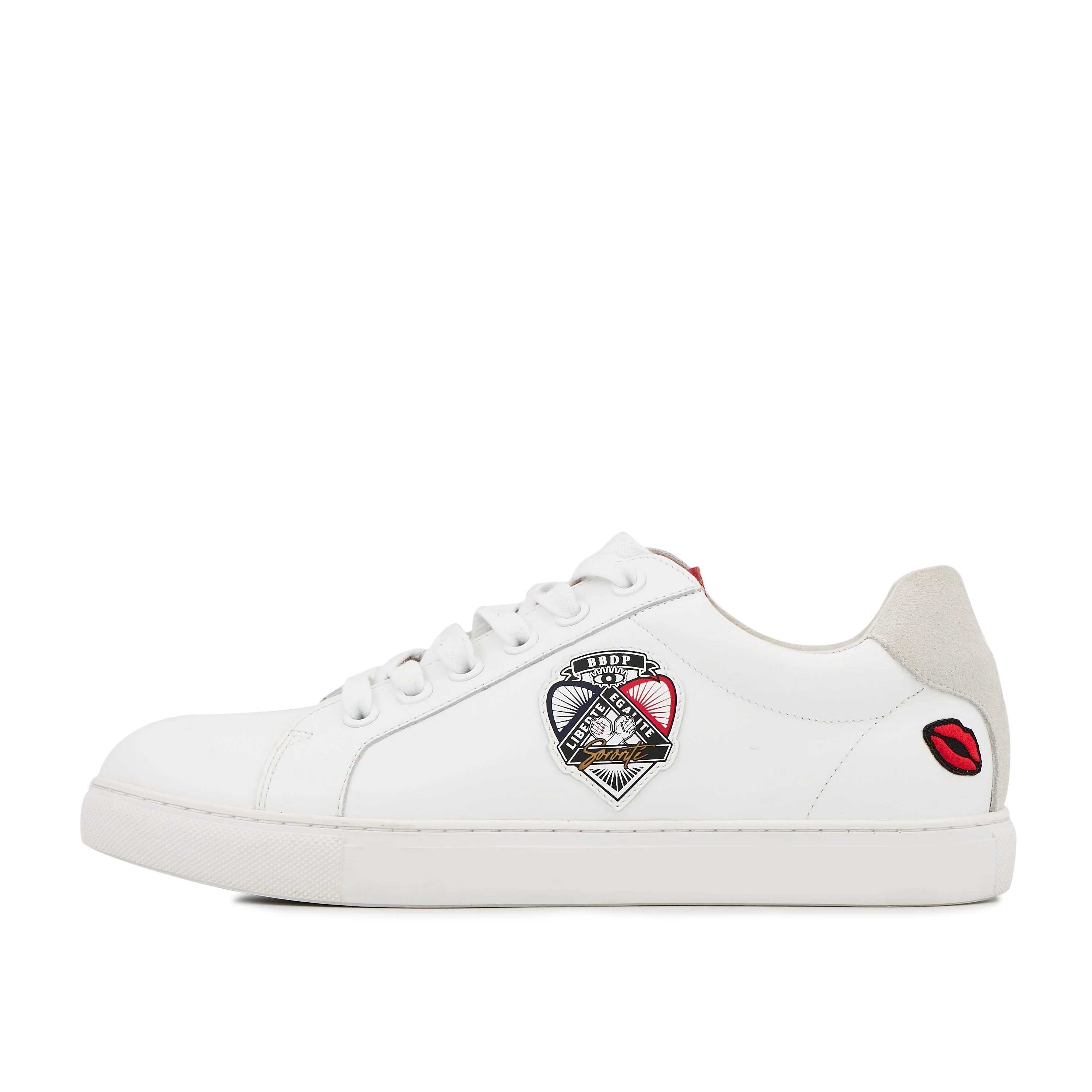 SIMONE SORORITÉ EMBLEME - Sneakers en cuir | Blanc