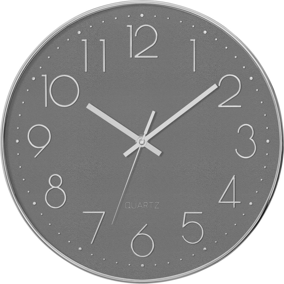 PENDULE SILENCE SILVER D.30CM