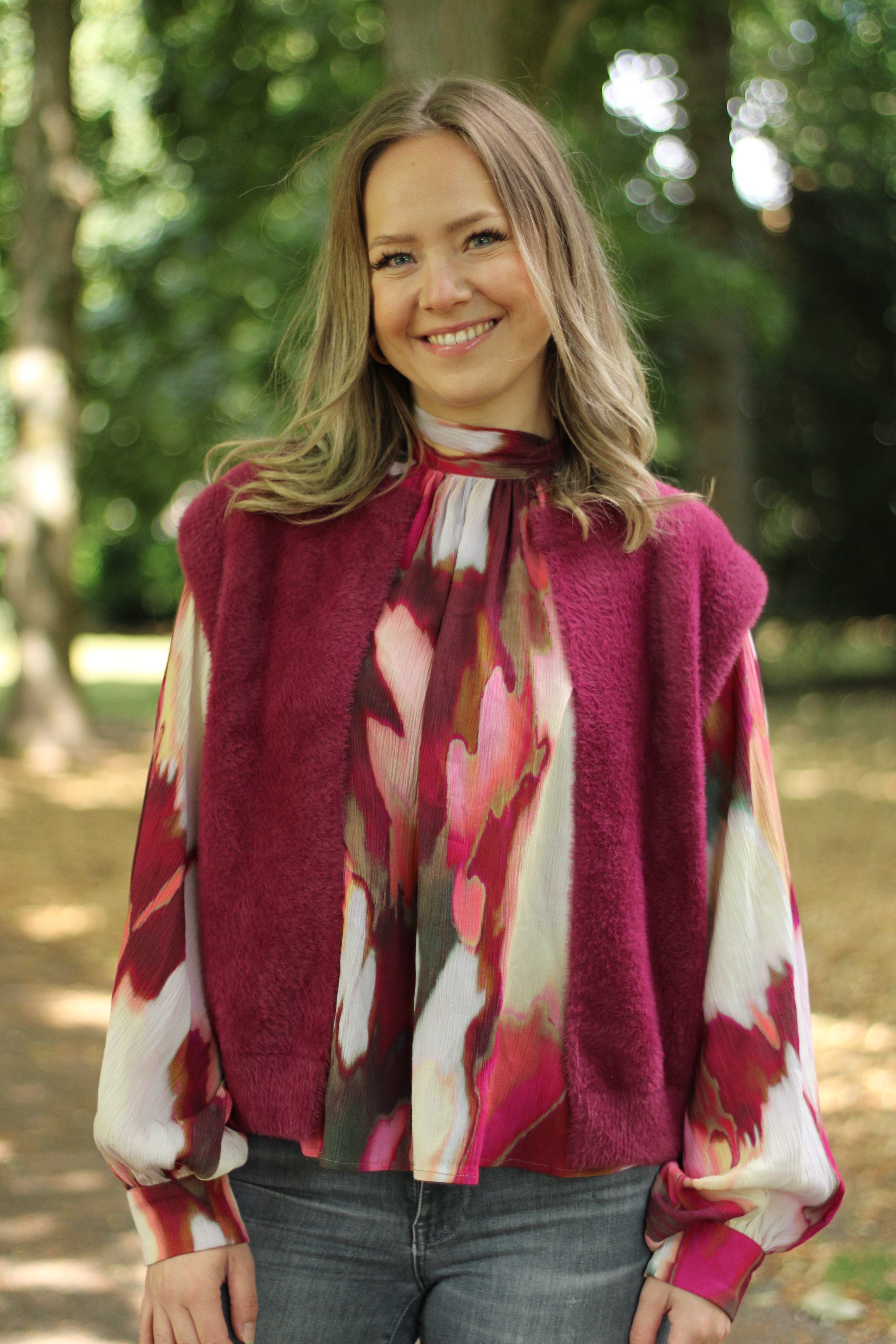 Rino & Pelle - Lieke Blouse With Tie Neck - Pink Shadow