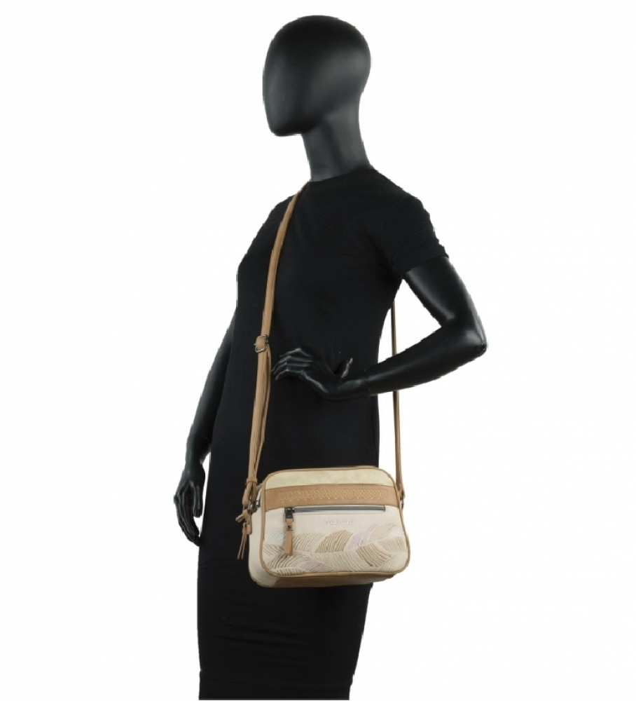 Bolsa transversal Lois Galatea bege, marrom