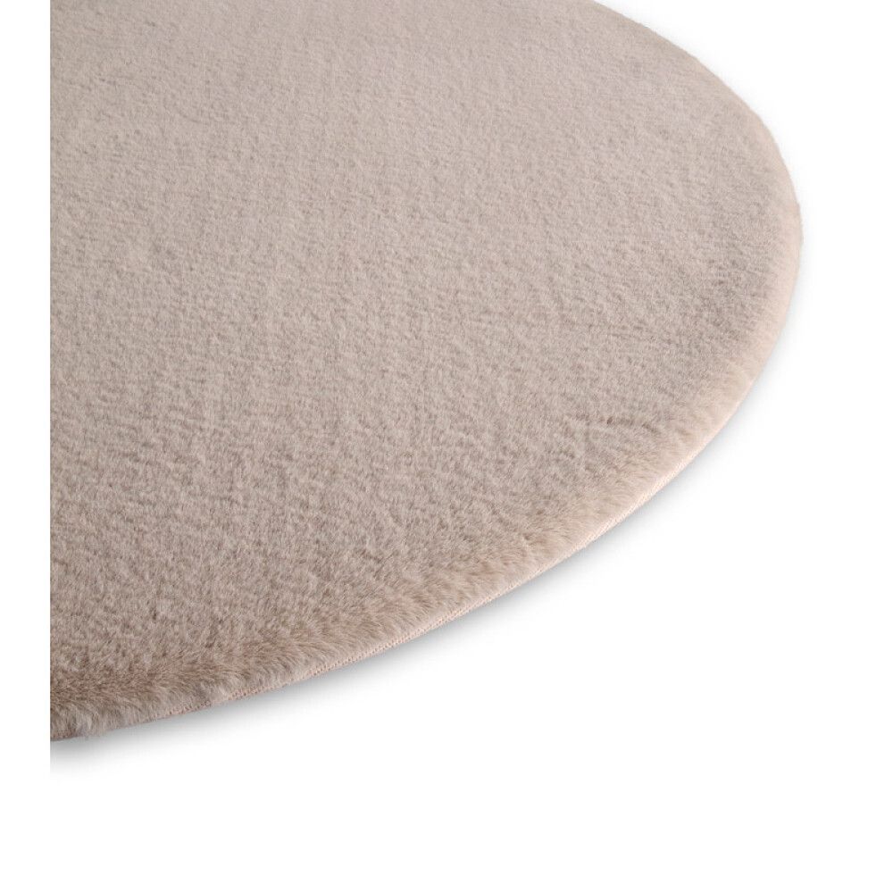 GULVTEPPE SUPERSOFTØ130CM GRÅBEIGE