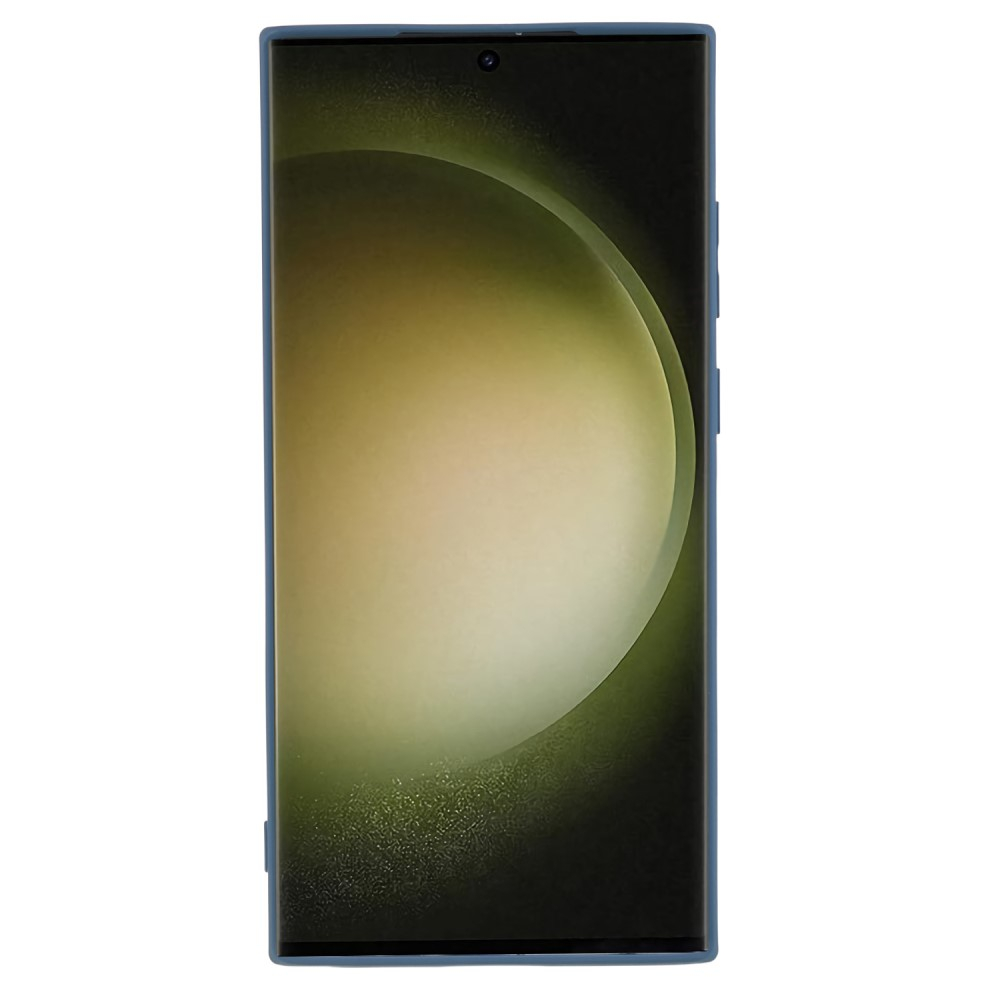 Samsung Galaxy S23 Ultra 5G Gummi Case Hülle mit Kameraschutz - Blau (Matt)