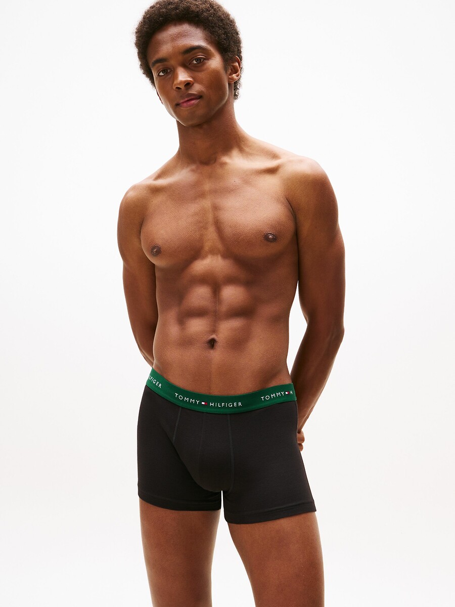 TOMMY HILFIGER<br>Conjunto de 3 cuecas boxer lisas