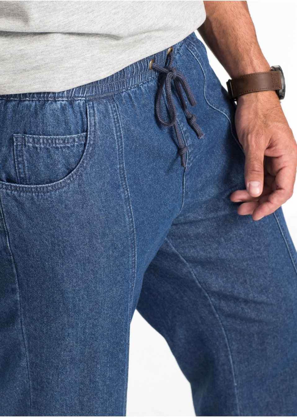 Pantalon taille extensible Classic Fit, Straight