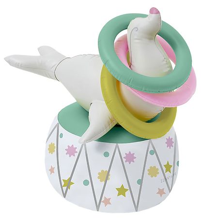 SunnyLife Spiel - Ringwurfspiel - Aufblasbar Ring Toss - Weiß