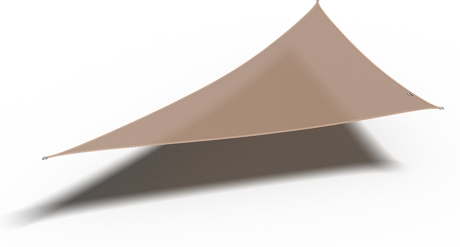 Platinum schaduwdoek driehoek Sun & Shade Coolfit bruin 400 x 570 cm