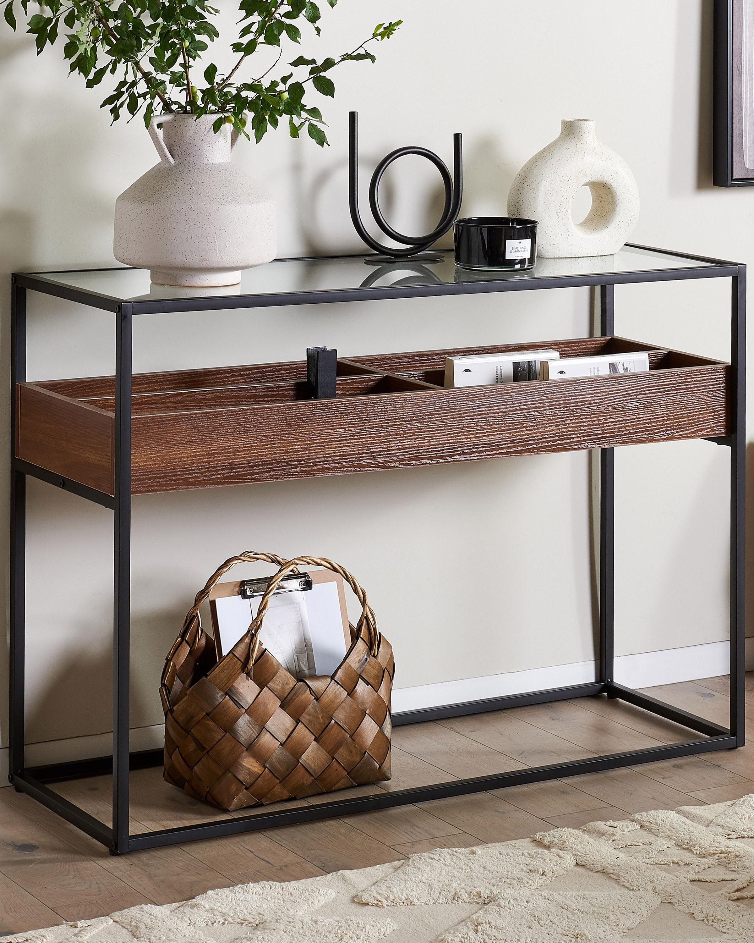Sidetable WACO Veiligheidsglas Zwart