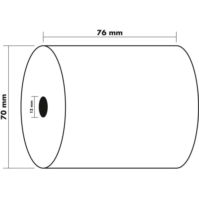 Bobines Caisses Exacompta 40358E - l 76 mm x L 25 m, Ø 70 mm - 2 pli(s) - paquet de 1