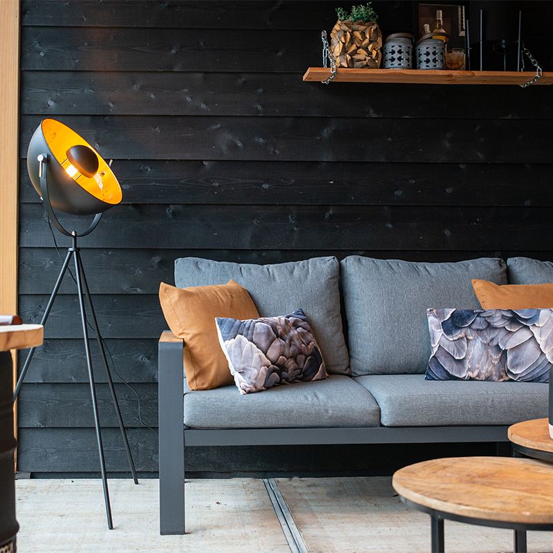 Smart vloerlamp tripod zwart incl. Wifi A60 - Magna 40 Eglip
