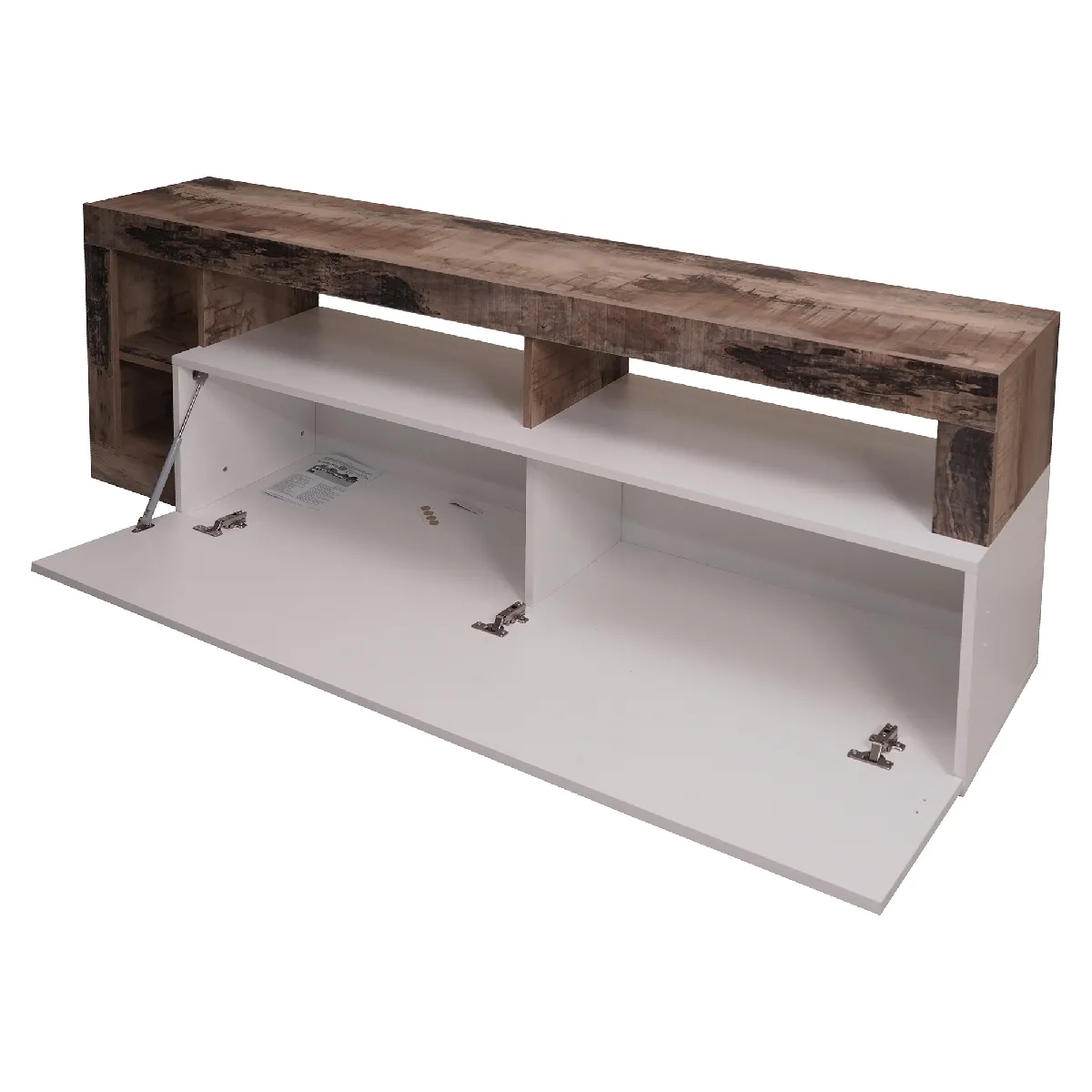 Alter Meuble TV moderne - Blanc et poire