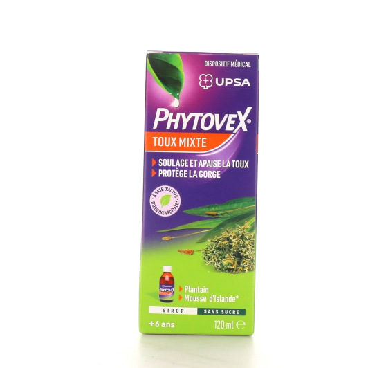 UPSA Phytovex sirop toux mixte - Soulage et protège la gorge