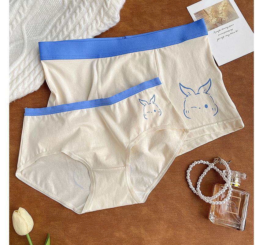 Pancherry - Matching set voor koppels: boxershort met patroonprint + panty