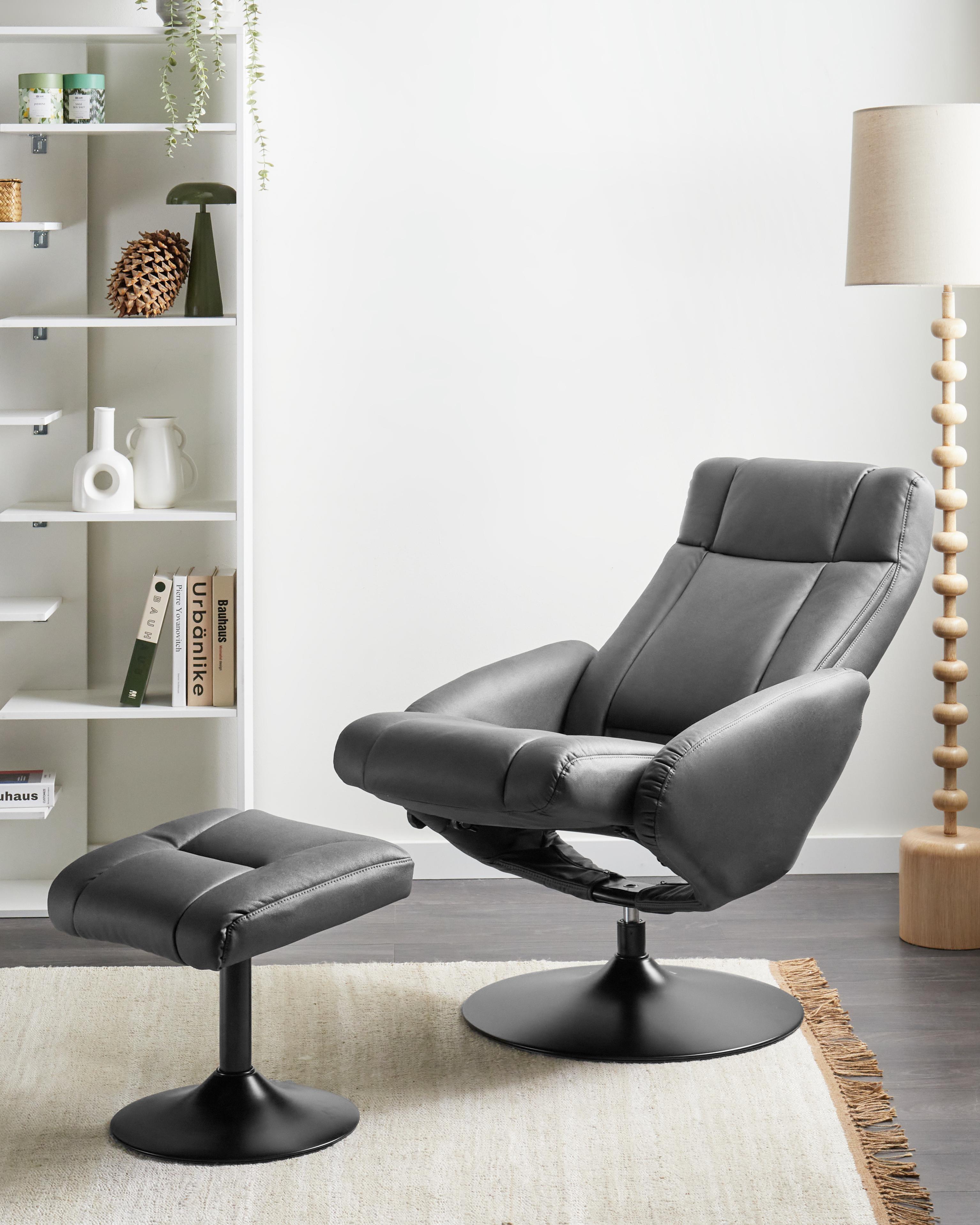 Relaxfauteuil APATE Kunstleer Zwart