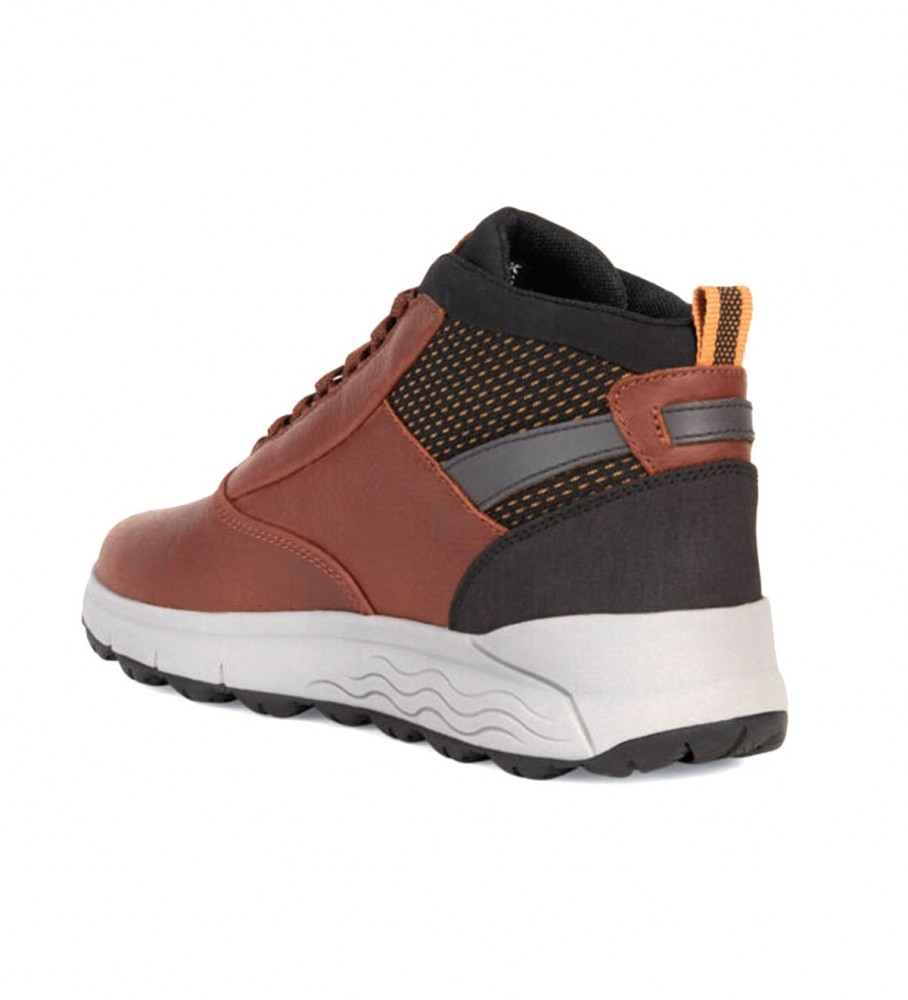 Tênis GEOX Spherica 4x4 Abx em couro marrom