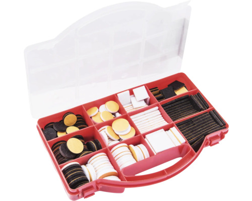 Viltglijder assortiment wit/bruin zelfklevend 275-delige set