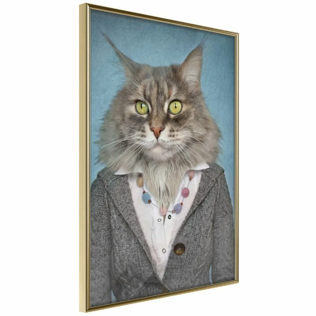 Paris Prix Affiche Animal Alter Ego Cat - Or