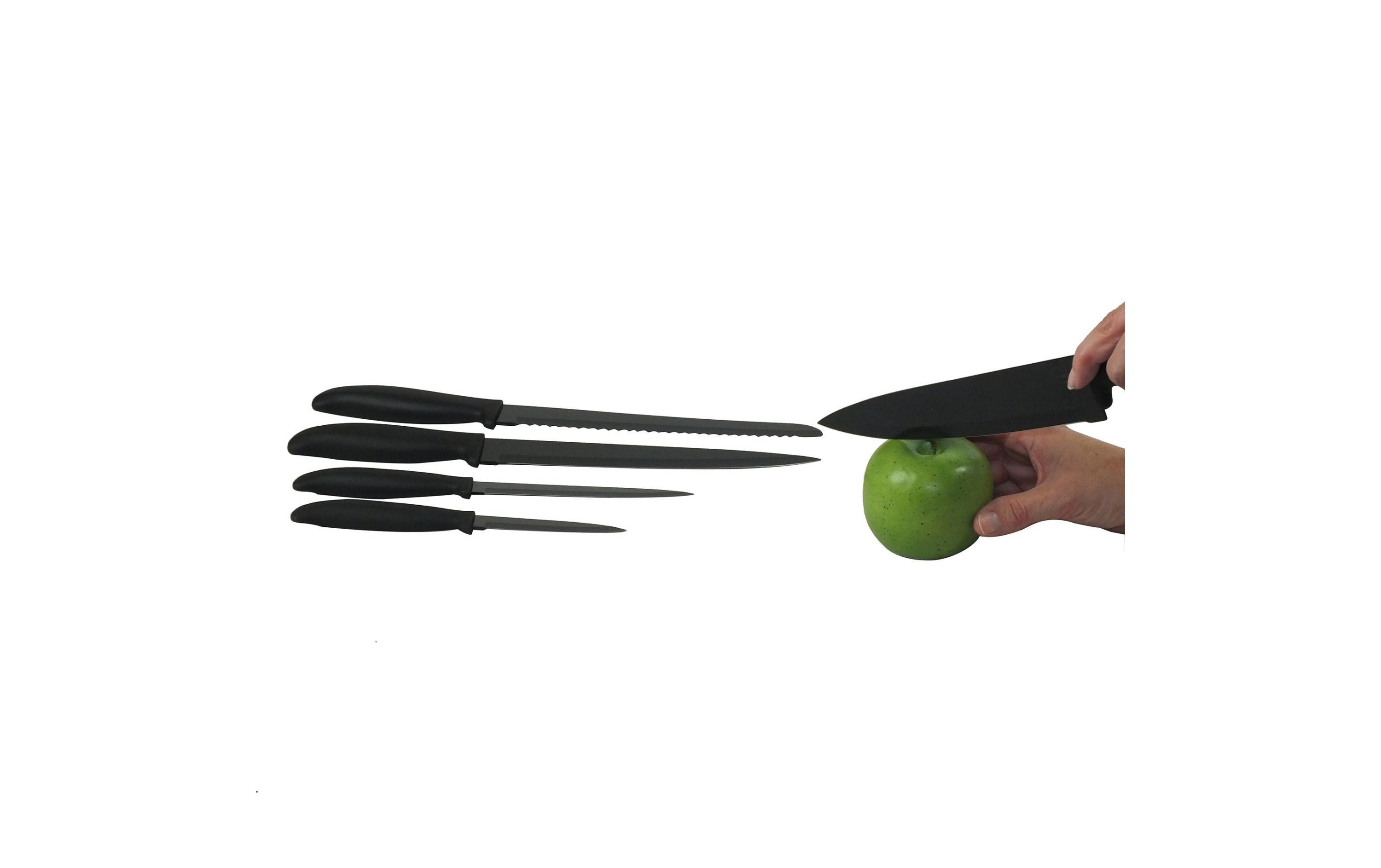 Messerblock-Set mit Messer Acida Schwarz6-teiliger Messerblock