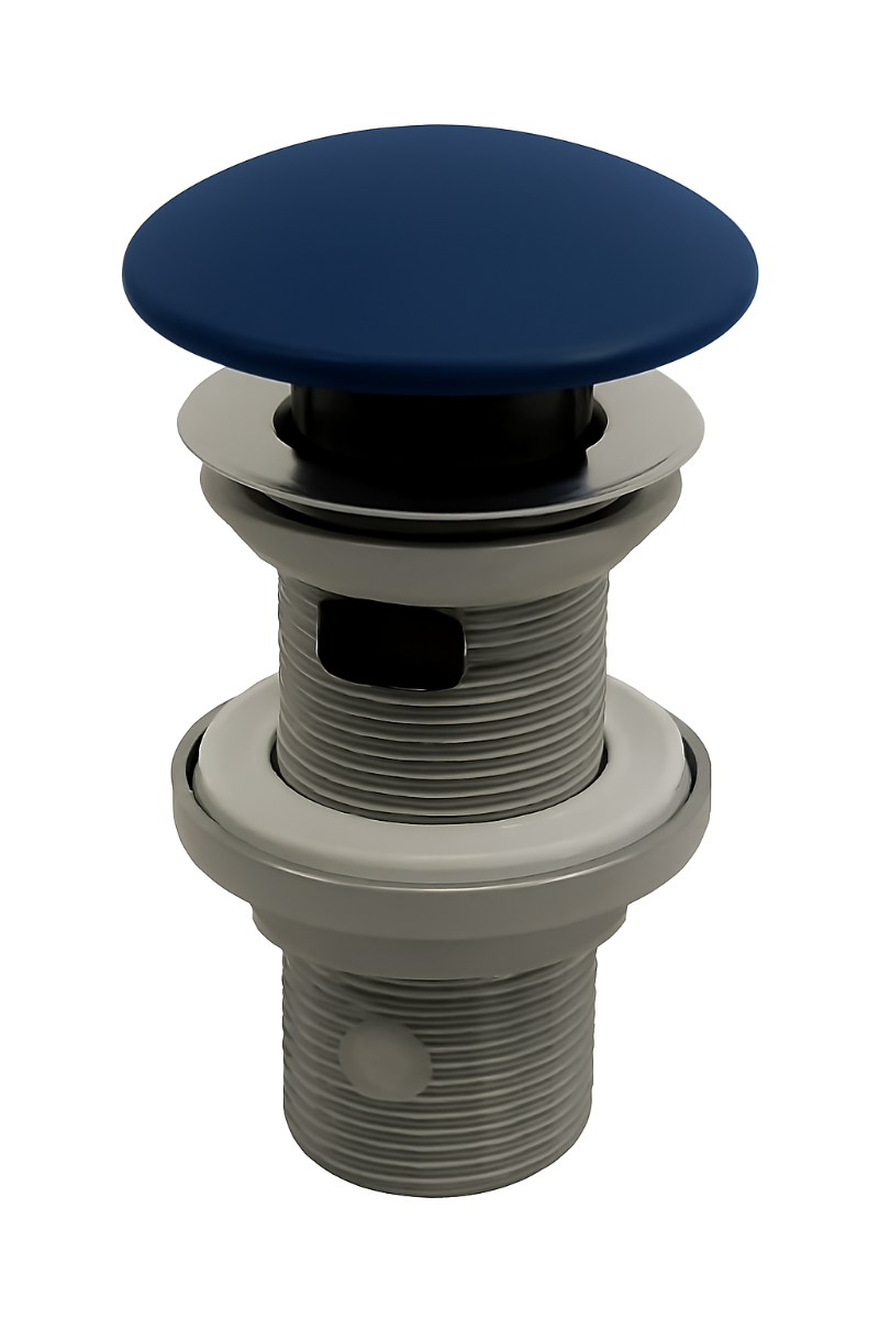 Isvea Universal keramische clickwaste met overloop mat blauw