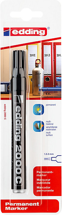 Marqueur permanent tout matériaux - corps alu Edding e-2000