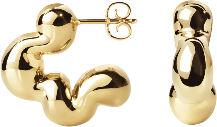 Camille Brinch Jewellery Cloudy Puffer Hoops Gold