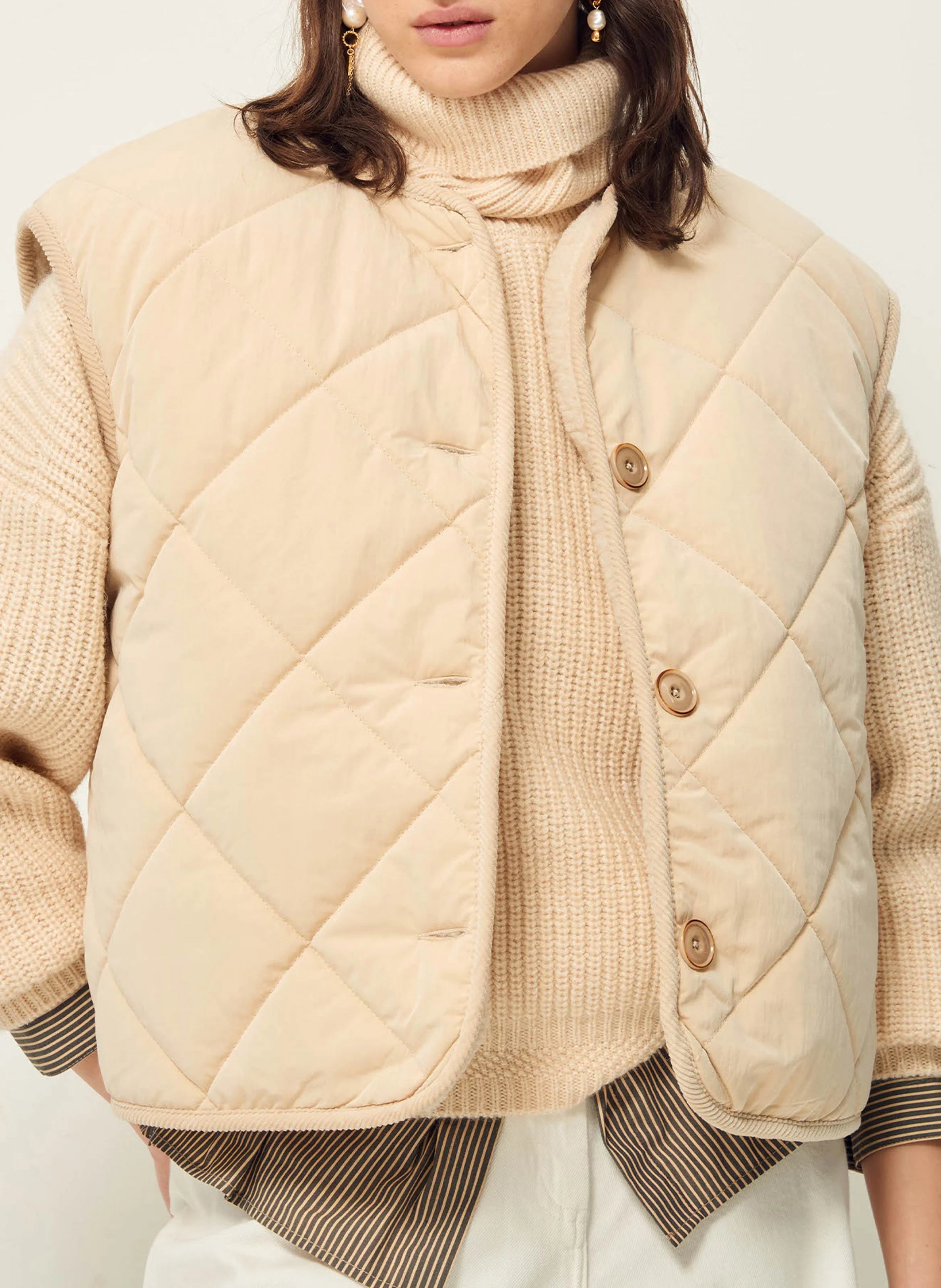 SNOWDONIA - Veste droite réversible | Beige