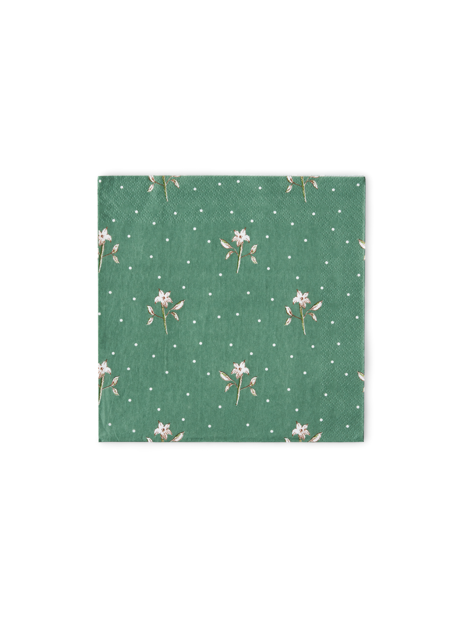 Servietter 33 x 33 cm | Papir. 33 x 33 cm. 20 stk. | Moss Green, White
