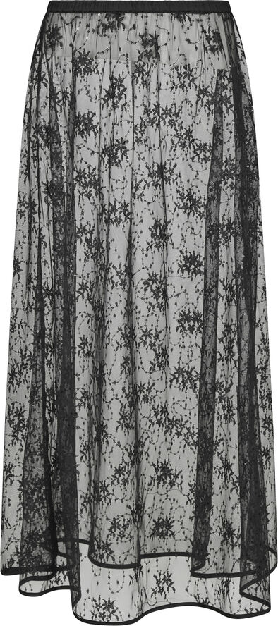 Neo Noir Loreta Lace Sequins Skirt Black