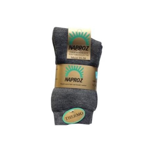 Naproz Thermo Sokken 35-38 Grijs 3pr