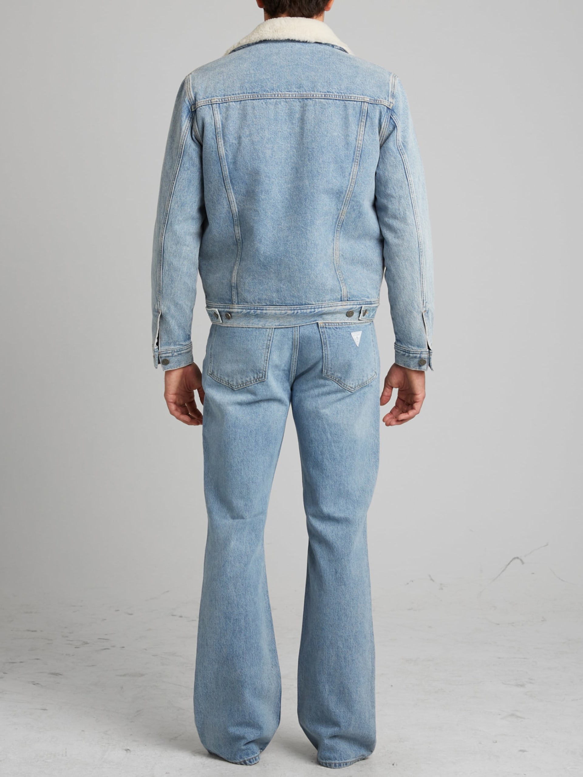 Jaqueta Sherpa de Jeans Azul