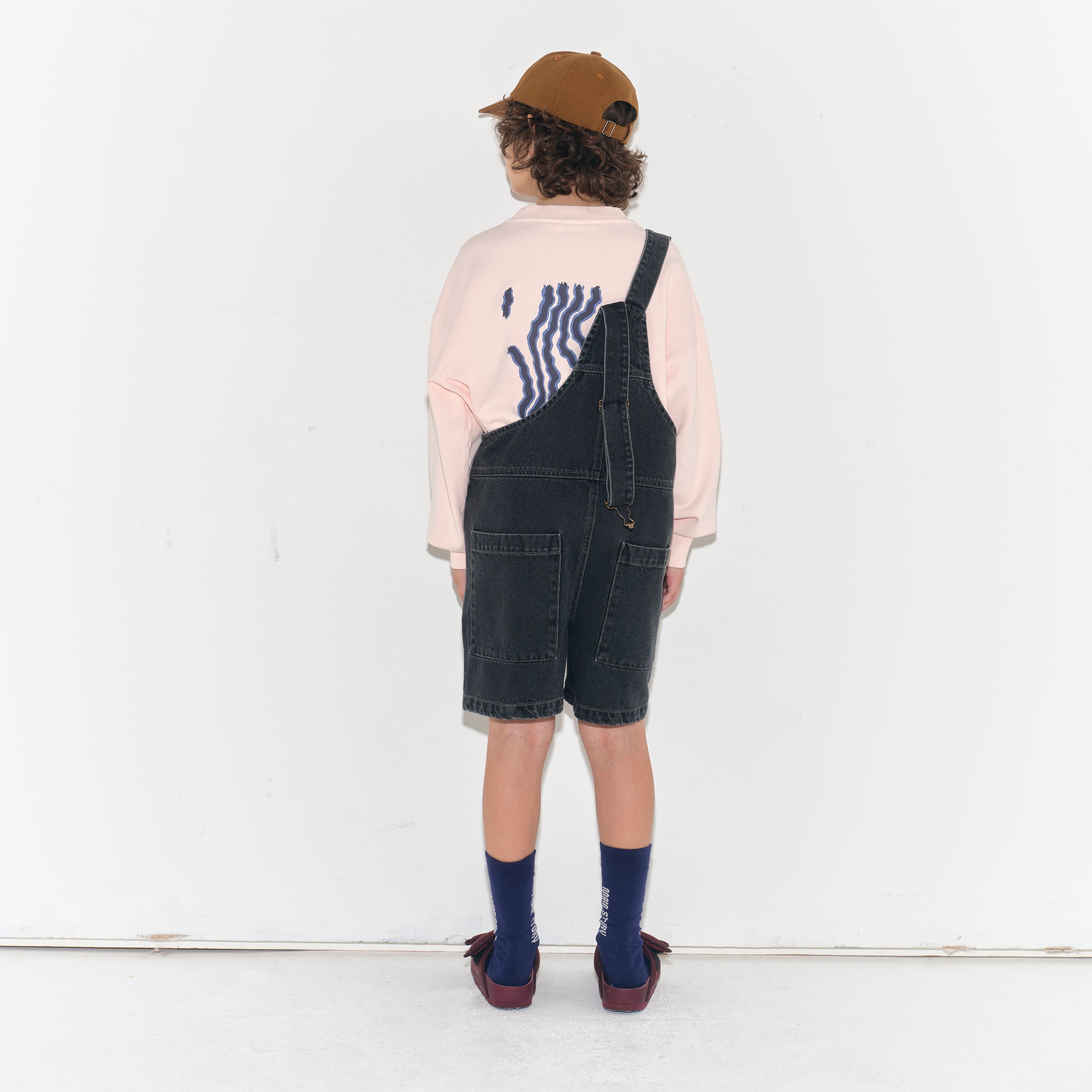 Latzhose Faded Black Denim