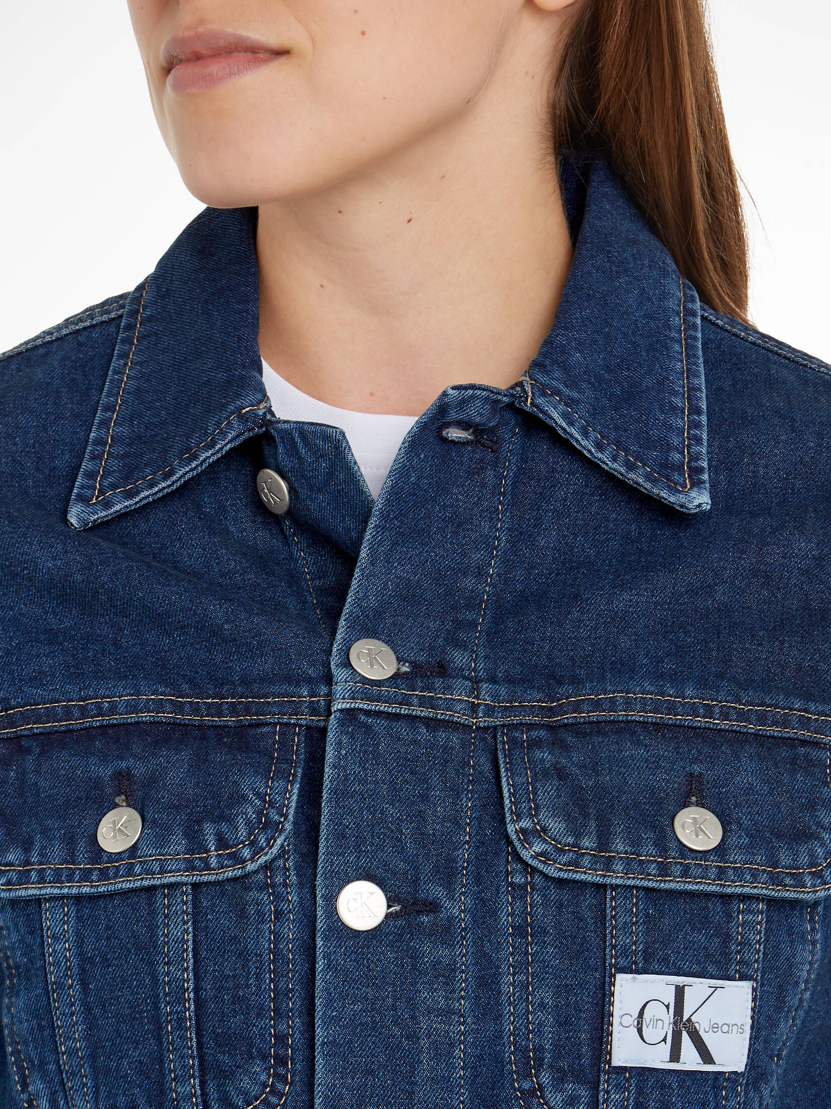 CALVIN KLEIN JEANS| Damen Jeansjacke CROPPED 90s DENIM