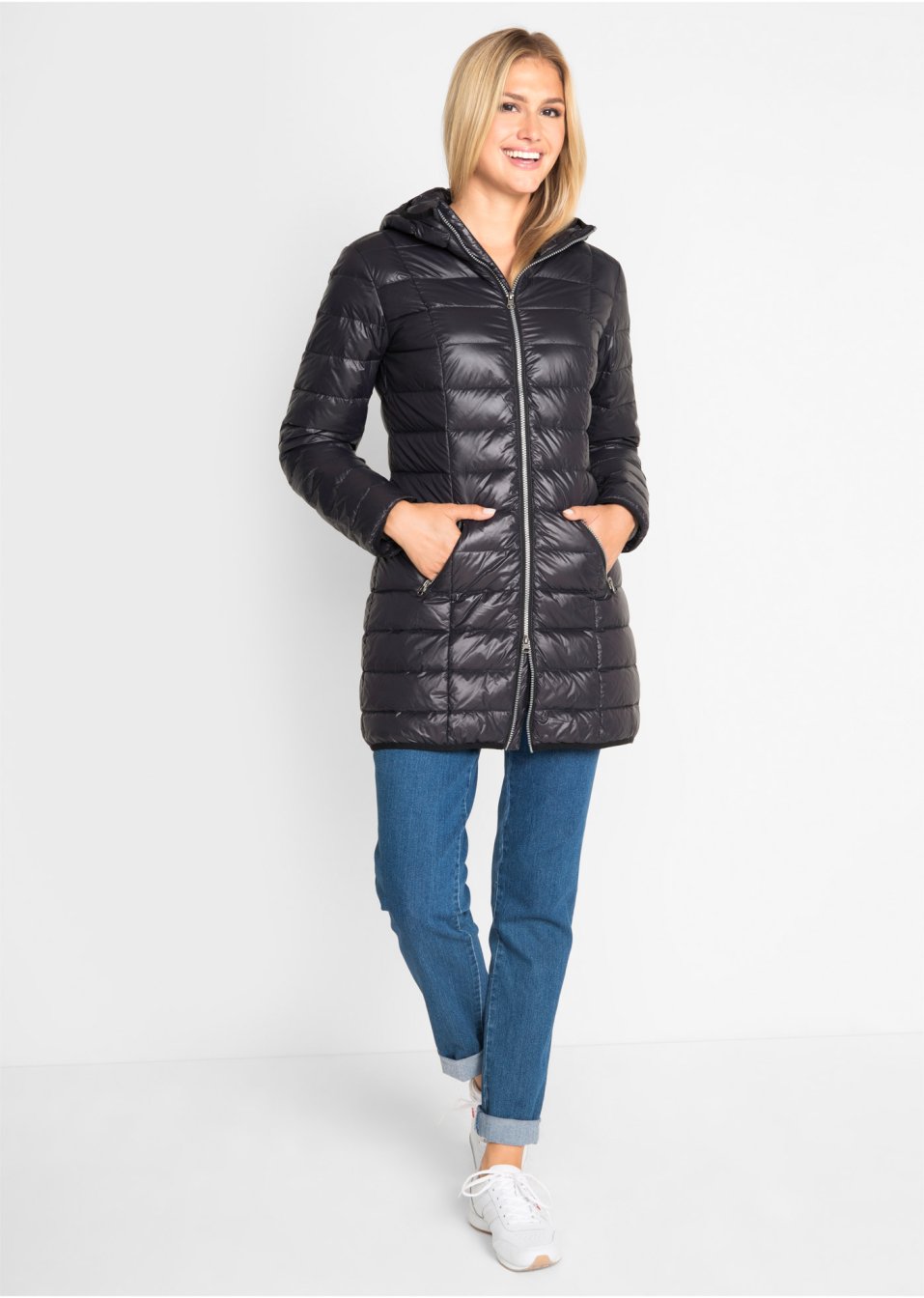 Veste longue en duvet ultra-léger