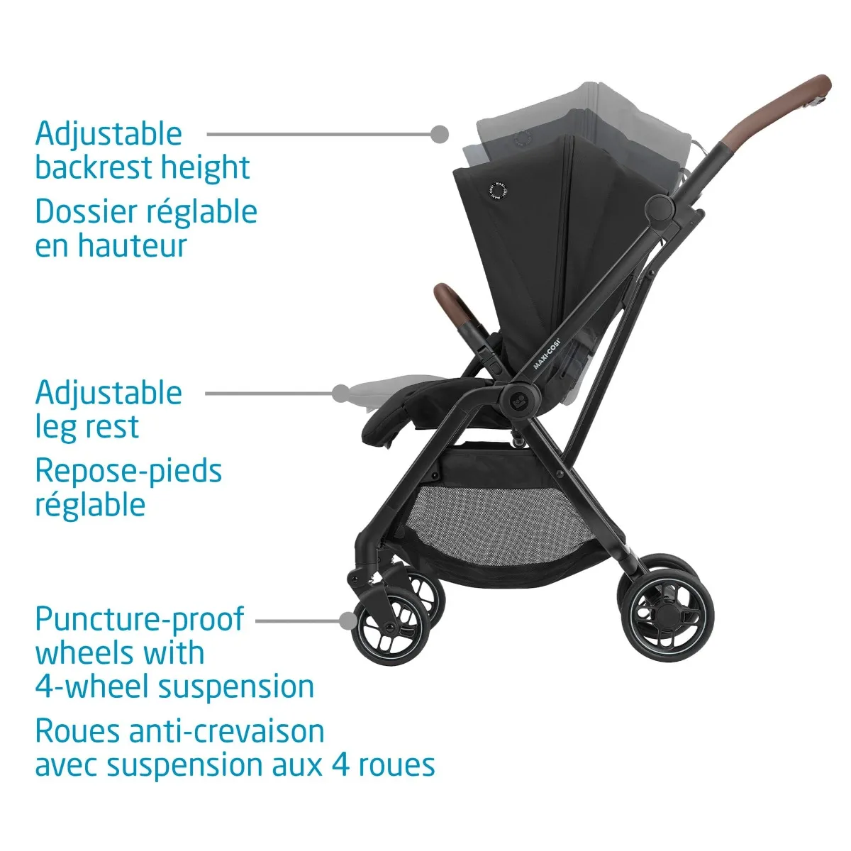Maxi-cosi Poussette Ultra Compacte Leona - Essentiel Noir