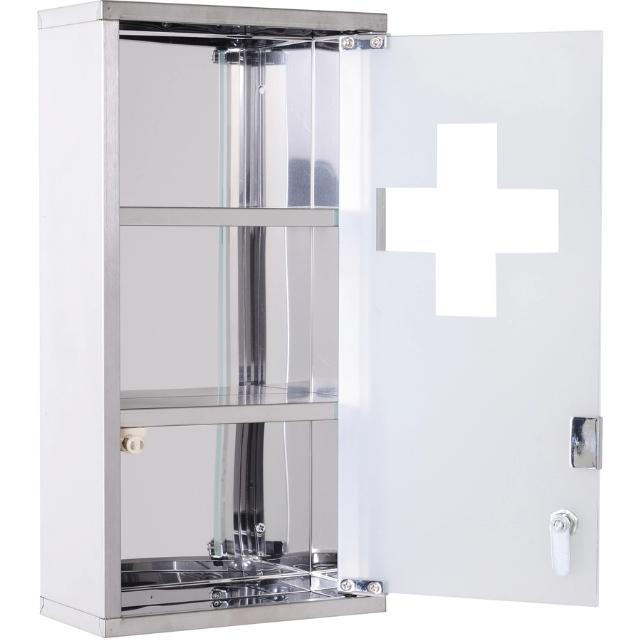 HOMCOM Medikamentenschrank mit 3 Fächer silber