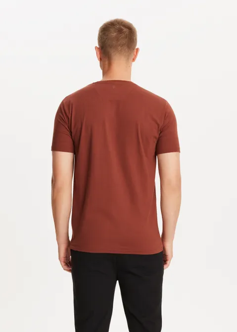 T-shirt met logo print rood (BRIQUE)