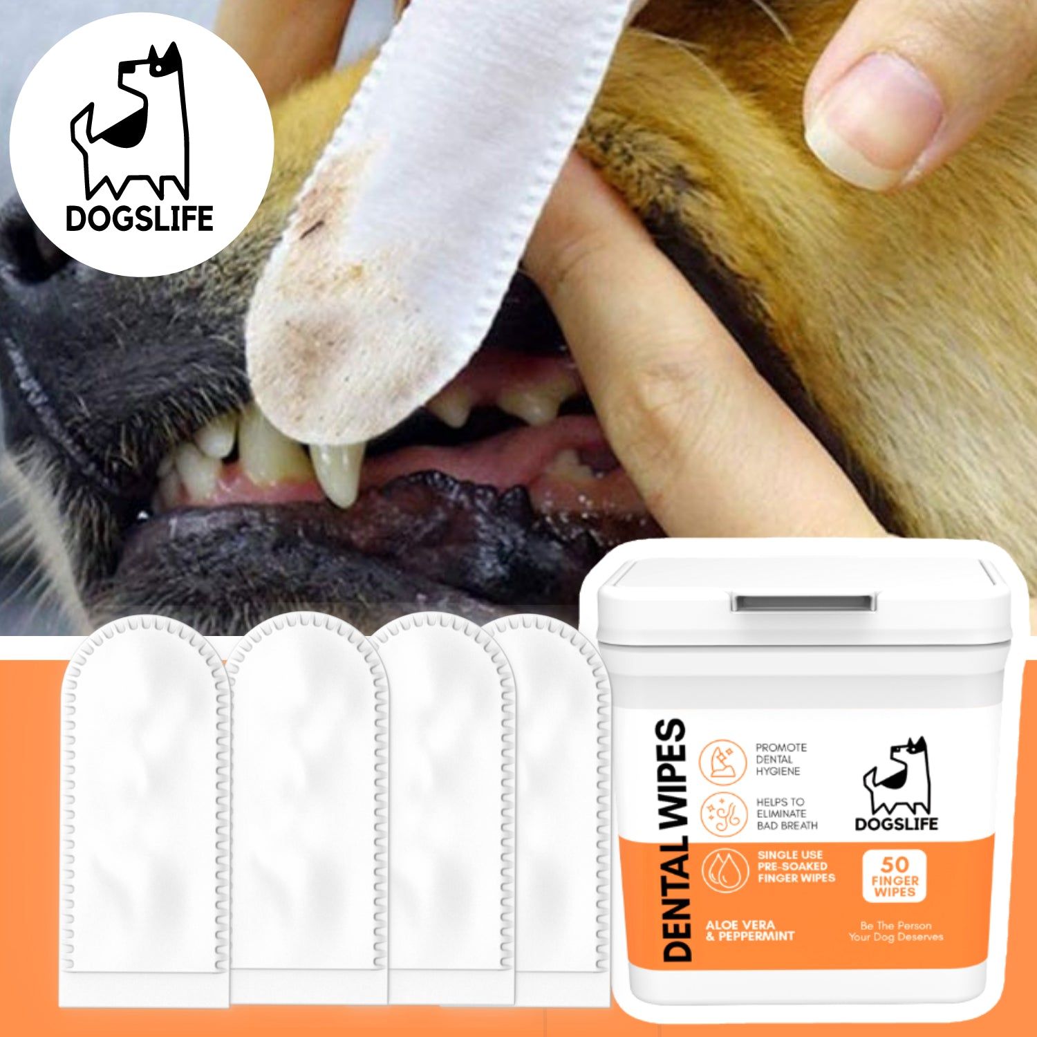 Dental Wipes Zahnputz-Fingerpads - DogsLife