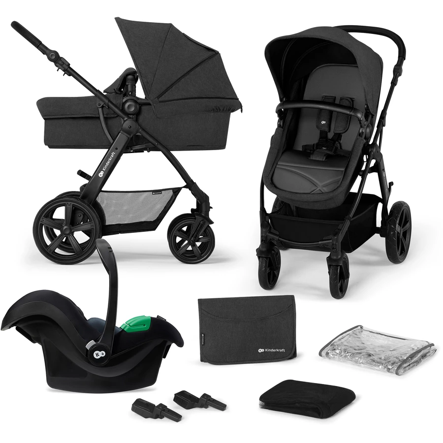 Kinderkraft Kinderwagen Moov CT 3 in 1 Mink Pro Black