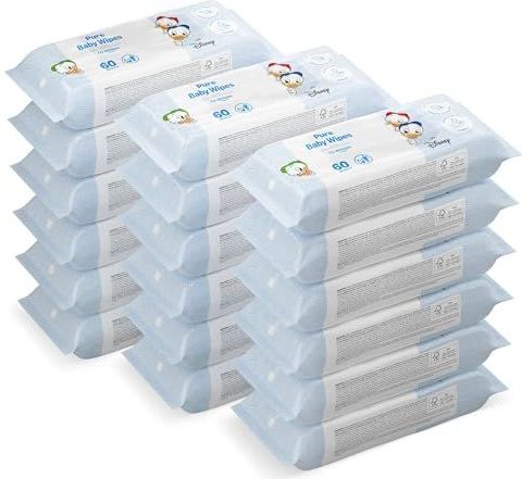 by Amazon Disney pure babydoekjes, 1080 doekjes, 18 stuks van 60 Voorheen een Mama Bear-merk, hetzelfde product