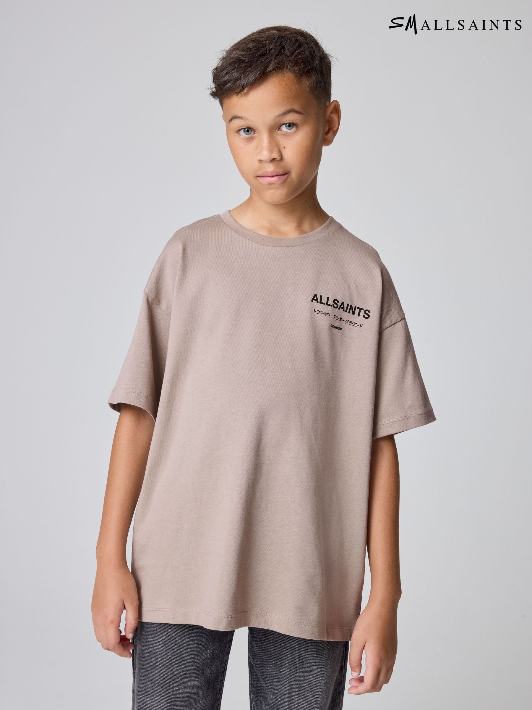 Lichtbruin - smALLSAINTS Oversized Underground Crew Cotton T-Shirt
